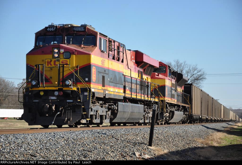 DPUs shove loaded coal train south